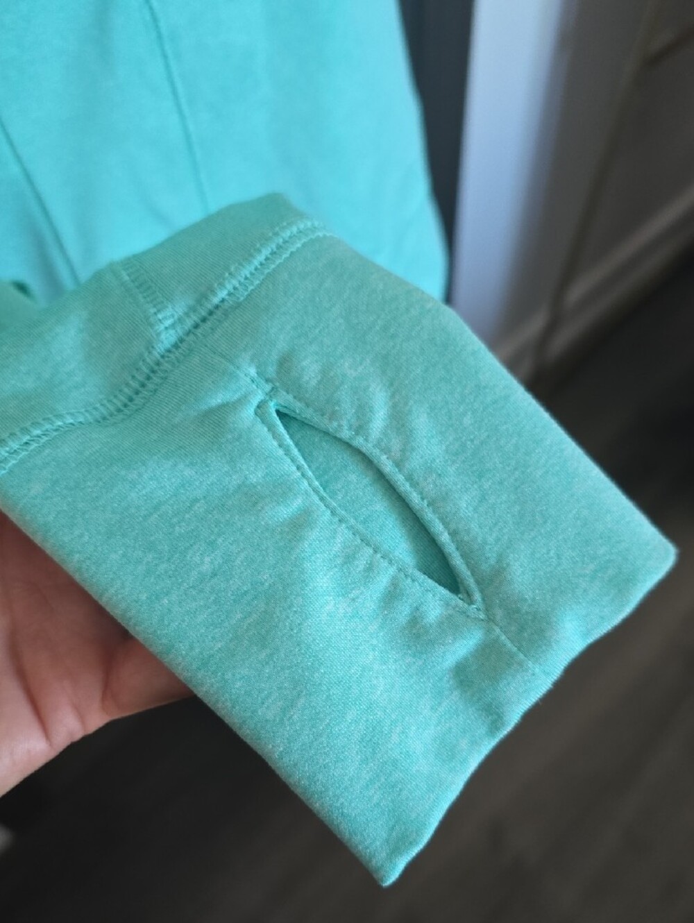 PINK Victoria's Secret Mint Green Quarter-Zip Pullover - Picture 6 of 6